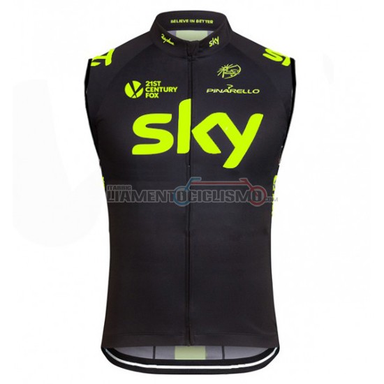 Gilet antivento Sky 2016 nero e verde